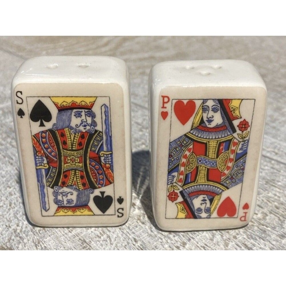 NEW, PLAYING CARD MINI SALT & PEPPER SHAKERS, CRACKER BARREL #SP016
